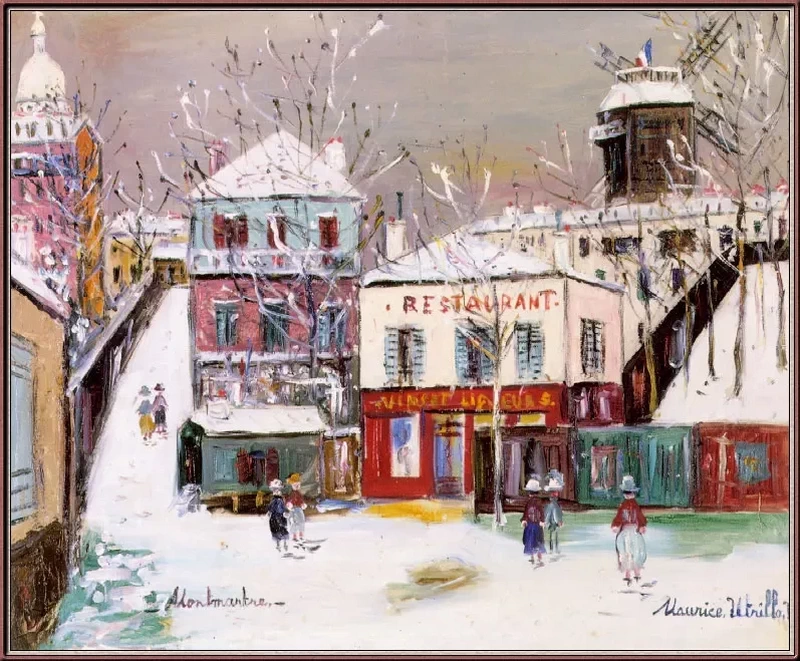 The maquis o Mantmartre sotto la neve